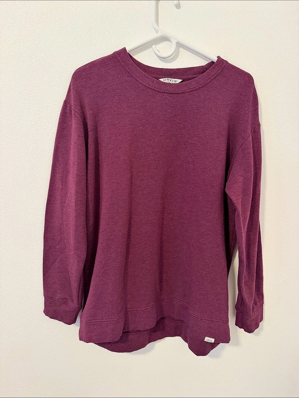 Orvis Long Sleeve Pullover in Purple Medium